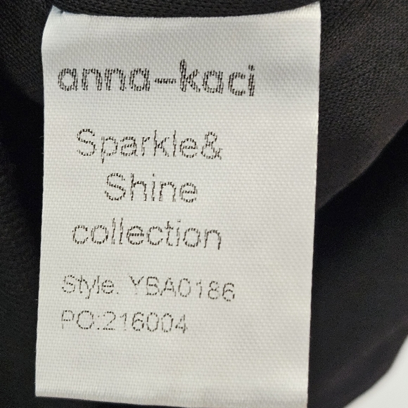 anna-kaci California Multi-Color Sequence Sparkle Long Sleeve Top Size XL - Picture 3 of 5